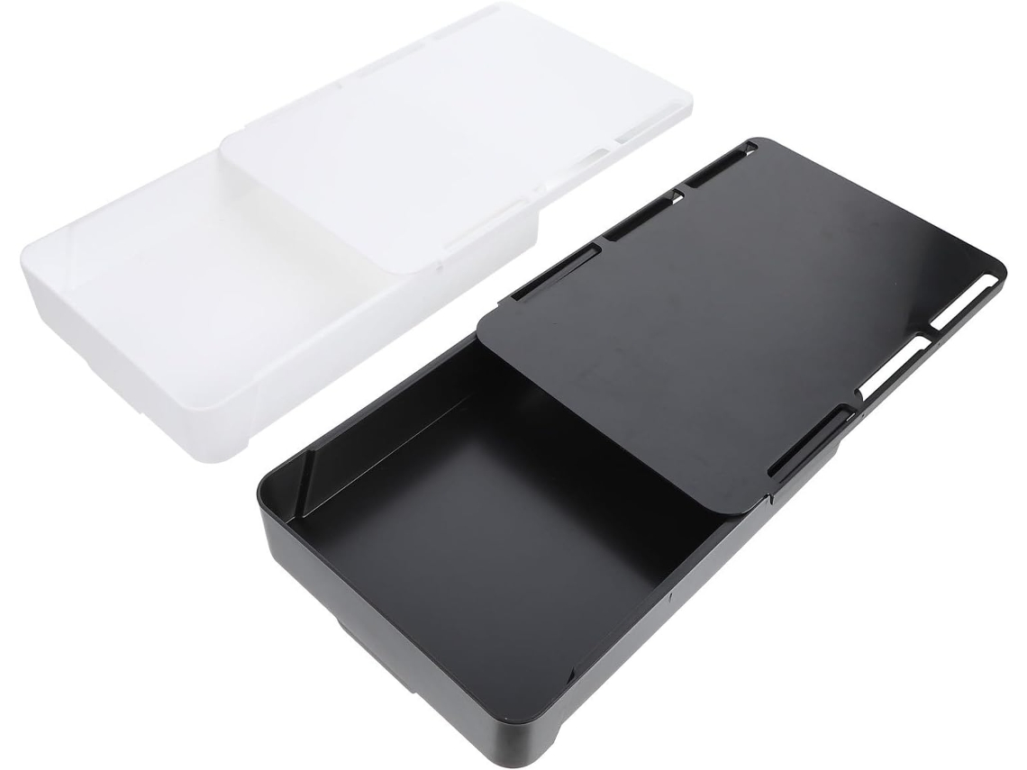 Besportble Caja De Almacenamiento Multiusos Invisible Alipis Para Debajo Del Escritorio Y Abs Estudio