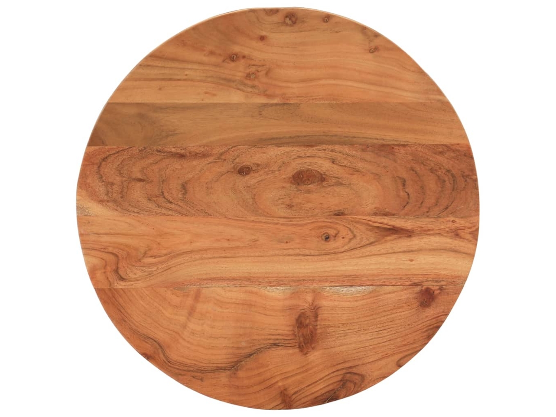 Tablero de mesa | Superficie de mesa redonda Ø60x3,8 cm Madera maciza de acacia Wsd935580 Lovely Home