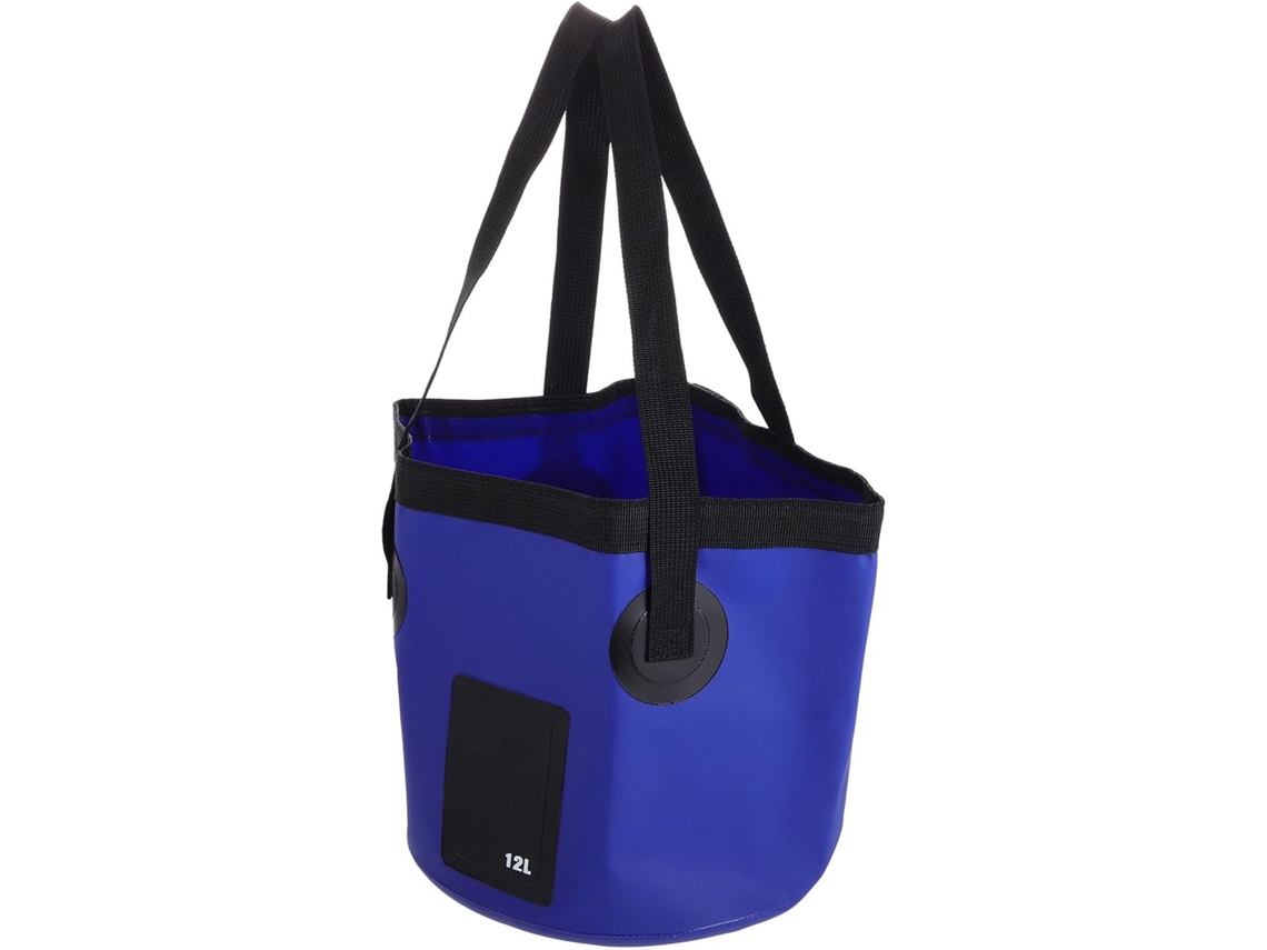 Cubo Plegable De 12 Litros En Pvc Resistente, Recipiente Multifuncional Para Agua, Ideal Para Pesca Y Acampada.