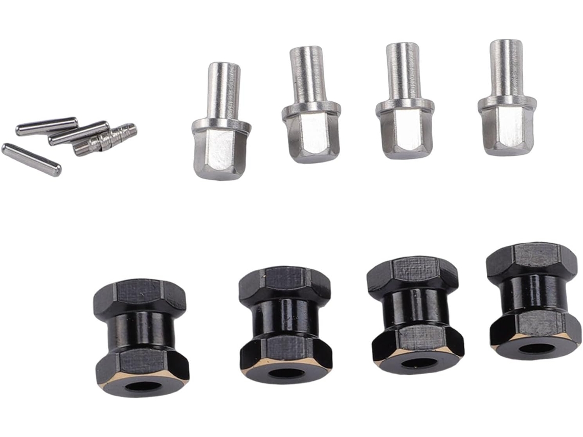 Adaptador De Extensión De Buje Hexagonal Rc De Latón De 4 Piezas Para Scx10/10 Crawler