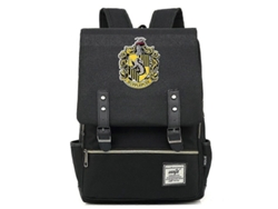 Mochila Impresa Hufflepuff Colegio De Magia 16 Pulgadas Oxford Tela Estudiantesviaje Unisex 16 Pulgadas Negro