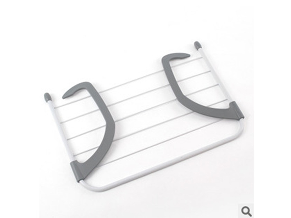 Estantería De Secado Portátil Plegable Para Ropa Balcón O Repisa Gris Multiusos