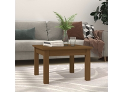 Mesa De Centro Madera Maciza De Pino Marrón Miel 45x45x30 Cm