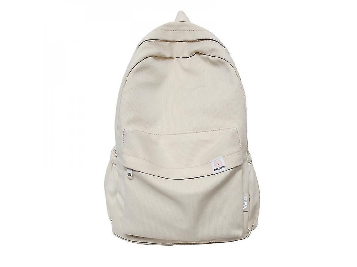 2026-mochila Mujer Impermeable Nylon Viaje Escolar Adolescentes Color Sólido 20-35l Beige Blanco