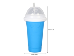 Copa Slushie Reutilizable De Silicona Y Tpu, Grande, Fácil De Limpiar, Para Viajes Y Camping, Azul