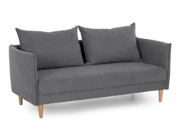 Sofá 3 Plazas BUDWING Melanie Gris Oscuro (187 x 62 x 93 cm)