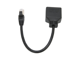Adaptador Splitter Rj45, Dividir E Expandir Conexão De Rede, Adaptador Ethernet 1 Macho Para 2 Fêmeas