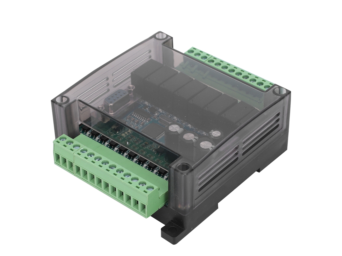 Tarjeta De Control Industrial Plc Fx1n 20mr Con Shell Marrón Controlador Programable
