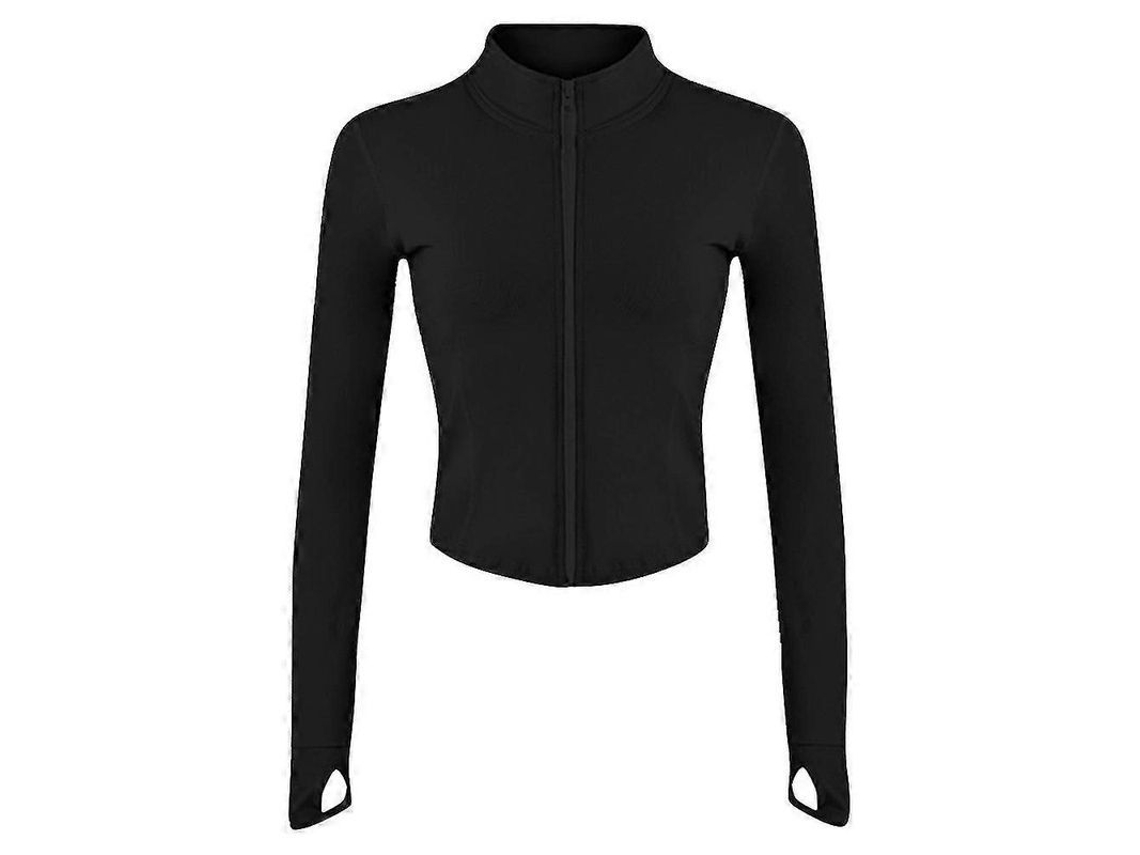 2026-chaqueta Deportiva De Gimnasia Y Running Con Cremallera, Cuello Alto Y Manga Adherente, Ajuste Slim Para Yoga Y Fitness