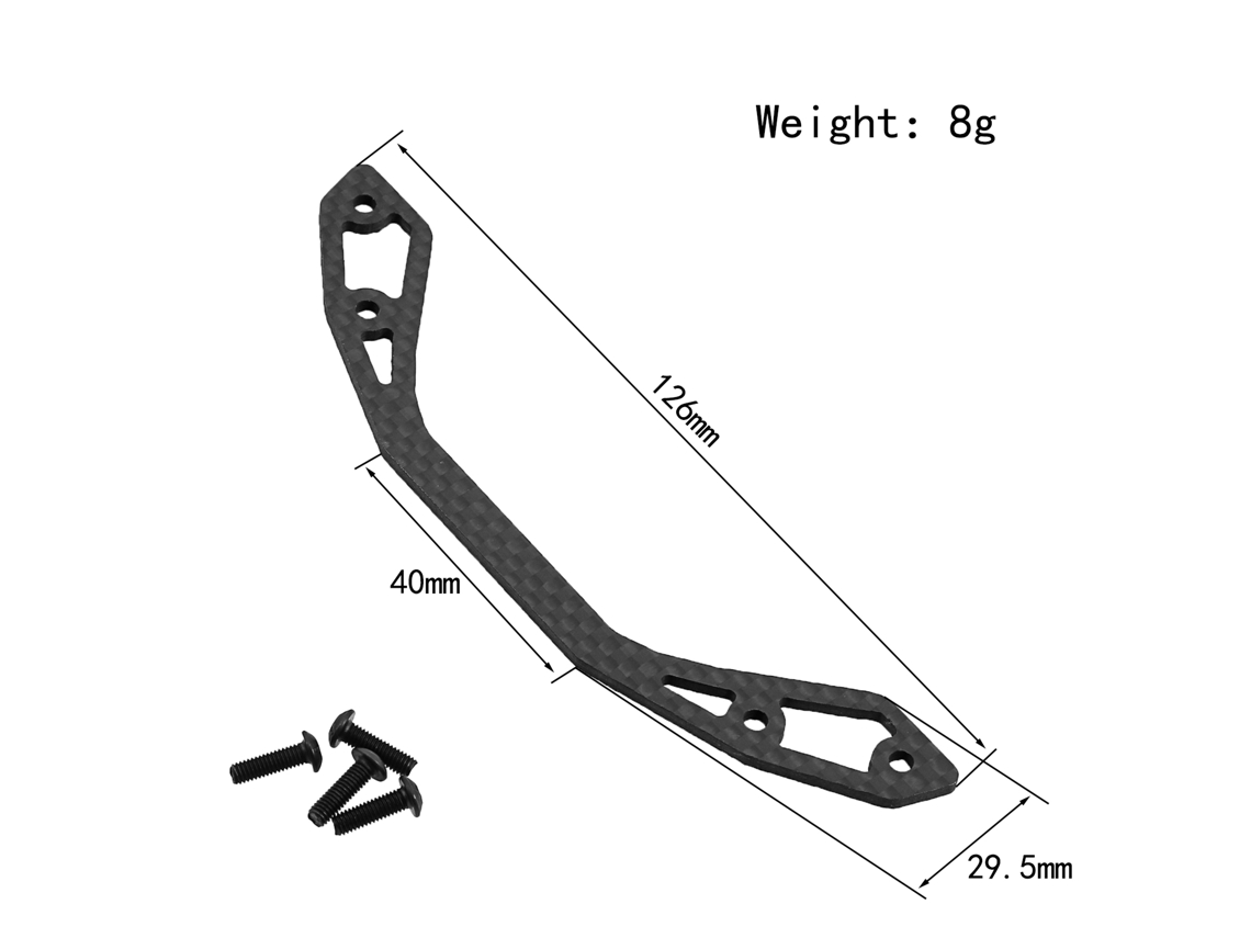 Soporte De Parachoques De Fibra De Carbono Para Coche Teledirigido Tamiya Xv01 Xv-01, Escala 1/10, Piezas De Mejora