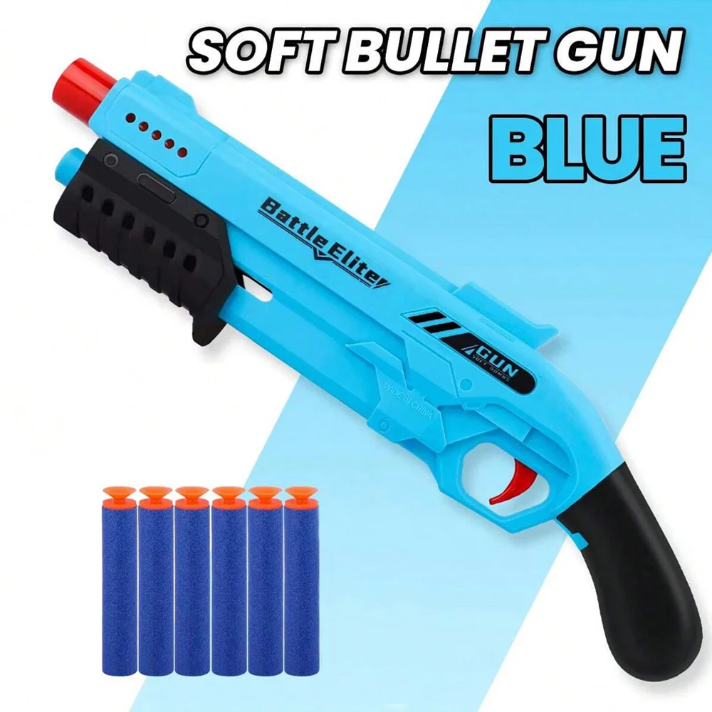 (azul) Lanzador De Balas De Espuma Suave Y Duradero Para Exteriores, Juguete De Lucha Con Dardos De Espuma Manual