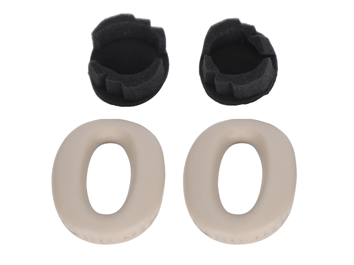 Almohadillas Reemplazables Con Espuma Viscoelástica Y Algodón De Ajuste Para Auriculares Sony Mdr-1000x Wh-1000xm2, Color Oro Champán.