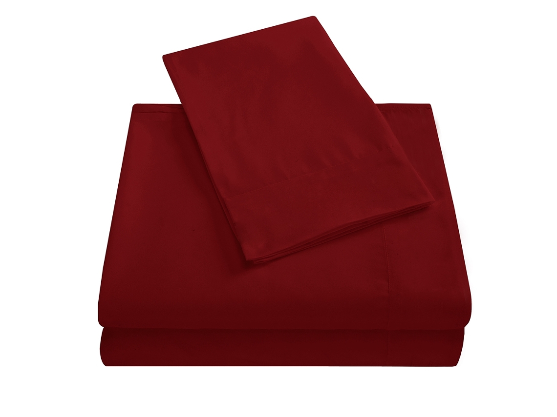 2026-juego De Sábanas Suaves Y De Alta Calidad Con Funda Profunda, Edredón, Tamaño Full Rojo, 4 Piezas