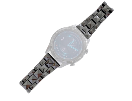 Correa de cerámica diseño de cuadrícula de rombos de cerámica 20mm para Huawei Watch GT 3 42mm/Samsung Galaxy Watch4/Watch4 Classic 46mm/42mm - neg...