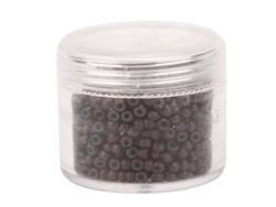 1000 Piezas Anillos De Silicona Marrón Para Extensiones De Cabello 3mm X 2mm Perlas
