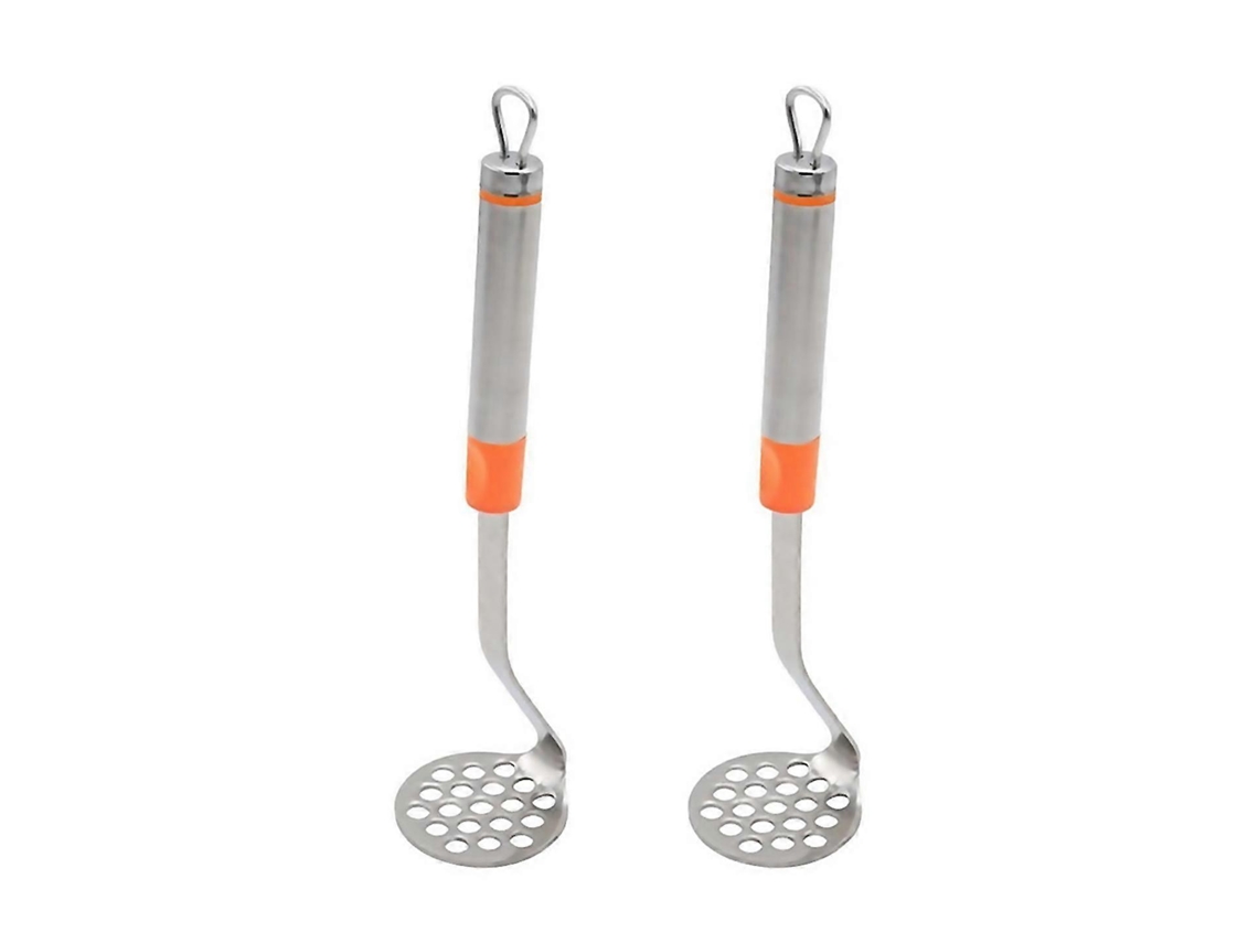 Prensa de ajos manual multifuncional para 2 personas, de acero inoxidable, ideal para patatas y albóndigas. Rosewell