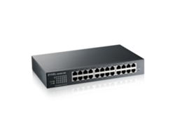 Conmutador inteligente gestionable 24x10/100/1000 de la serie Gs1915, compatible con rack y pared Zyxel.