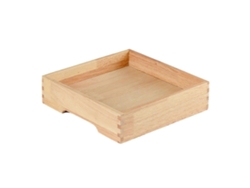 Bandeja de madera para hielo, ideal para servir hielo picado en bodas y celebraciones en casa. Rectangular.