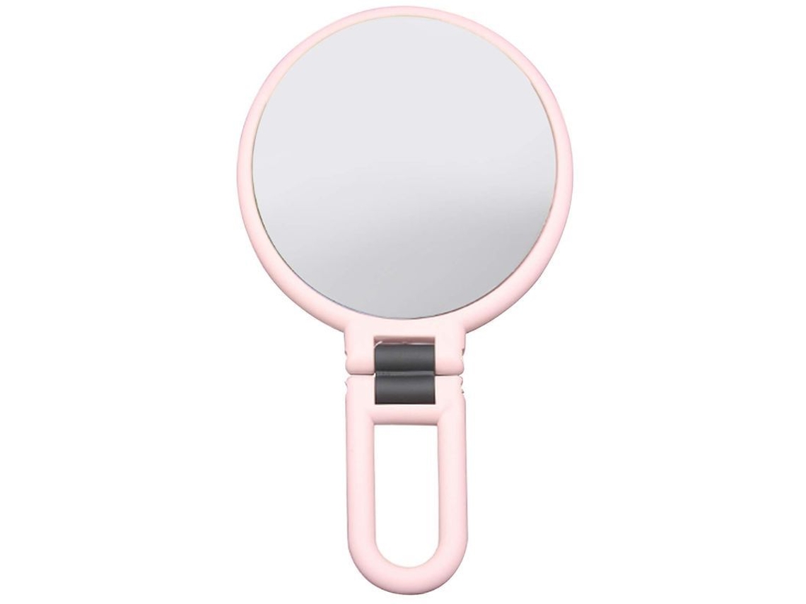 2026-espejo De Maquillaje Doble Lado 15x Magnificación Plegable Rotatorio Portátil Rosa
