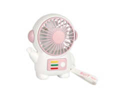 Mini ventilador portátil recargable USB con forma de astronauta para exteriores.