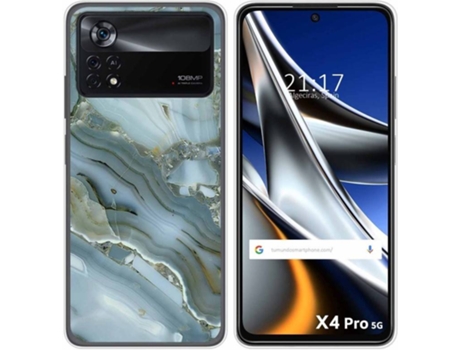 Carcasa para Xiaomi Poco X4 Pro 5G TUMUNDOSMARTPHONE Dibujos Mármol 09 Multicolor
