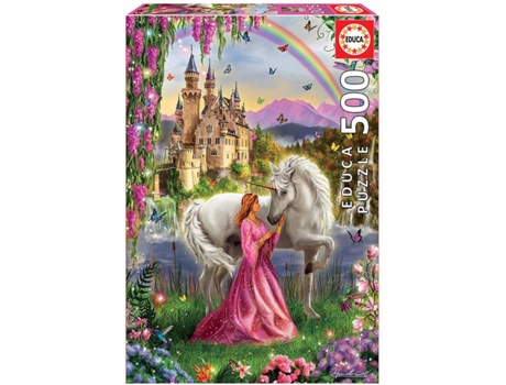 Puzzle EDUCA 500 Hada y Unicornio (Edad Mínima: 12 Años - 500 Piezas)
