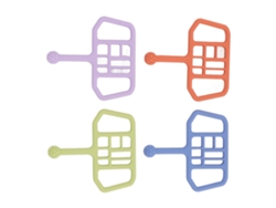 4 Chupetes De Silicona Para Bebés, Juguete Para Aliviar Las Encías Y Los Molares, Diseño De Rejilla De Fútbol.