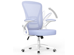 Silla de oficina Racingreat con asiento ergonómico y reposabrazos plegable de 90°, cojín de espuma de alta resiliencia violeta