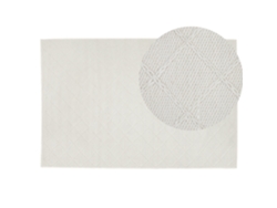Alfombra de pelo corto BELIANI Ellek de Lana Blanco 140x200