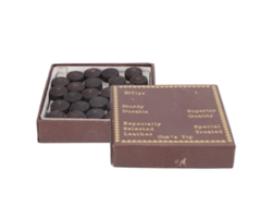 Kit De 50 Puntas De Taco De Cuero Rojo (12 Mm) Para Snooker, Pool Y Billar.