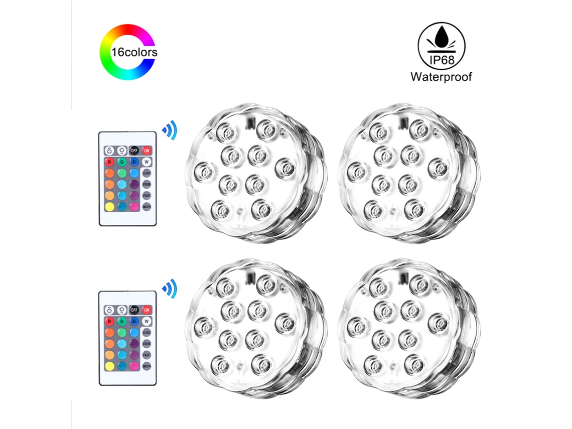 2026-lámparas Led Sumergibles Rgb Impermeables Ip65 Con Control Remoto Para Decoración De Paisaje