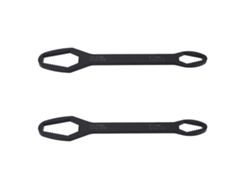 Kit De Chaves 2 Piezas 8-22mm Bico Duplo Auto Apertável Multifuncional Para Reparos Preto Eletroforético