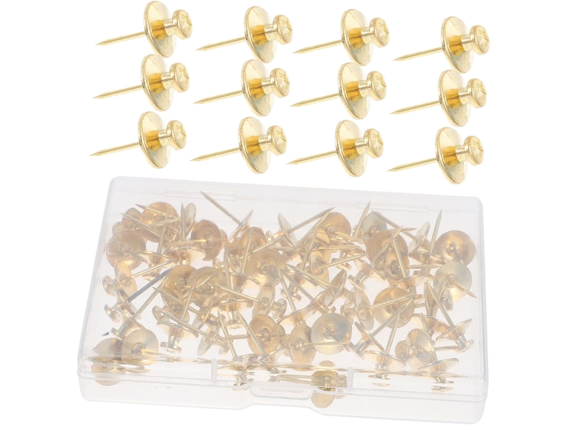 60 Tachuelas De Pared De Doble Cabeza Con Forma De Estrella, Clavos Planos Y Seguros Para Decoración.