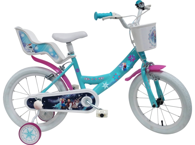 Bicicleta Denver Bike frozen 16 en hierro azul y blanca disney