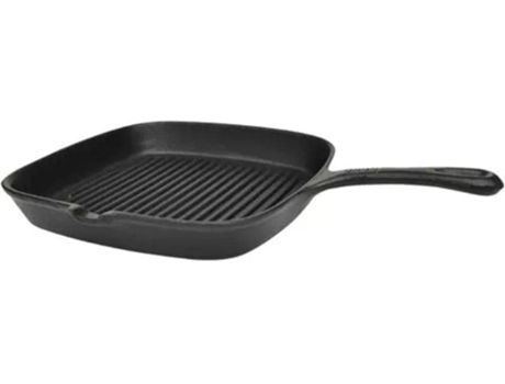 vidaXL Sartén parrilla de hierro fundido 24x23 cm