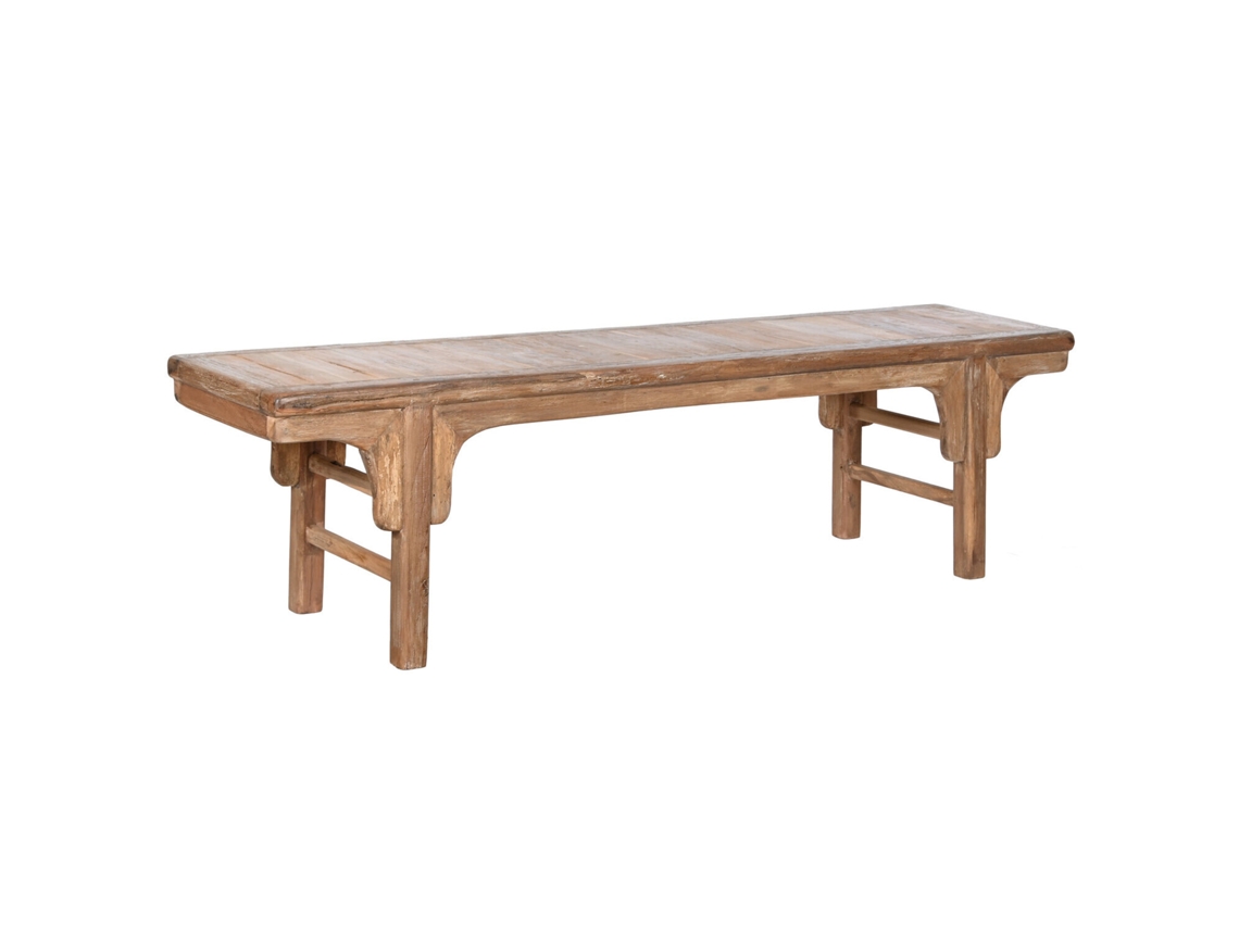 Descalzadora Teca Reciclada Natural 183x41x48cm