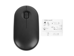 Ratón Inalámbrico Negro Con Bluetooth O Receptor Usb, Clic Silencioso, Delgado, Ligero, Estilo Sencillo Para La Oficina, El Hogar Y La Escuela.