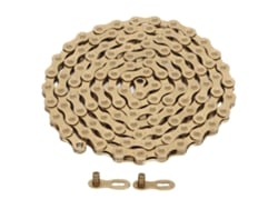 Cadena Para Bicicleta De Montaña De 9 Velocidades Con Alta Resistencia A Los Impactos, Color Oro Titanio.