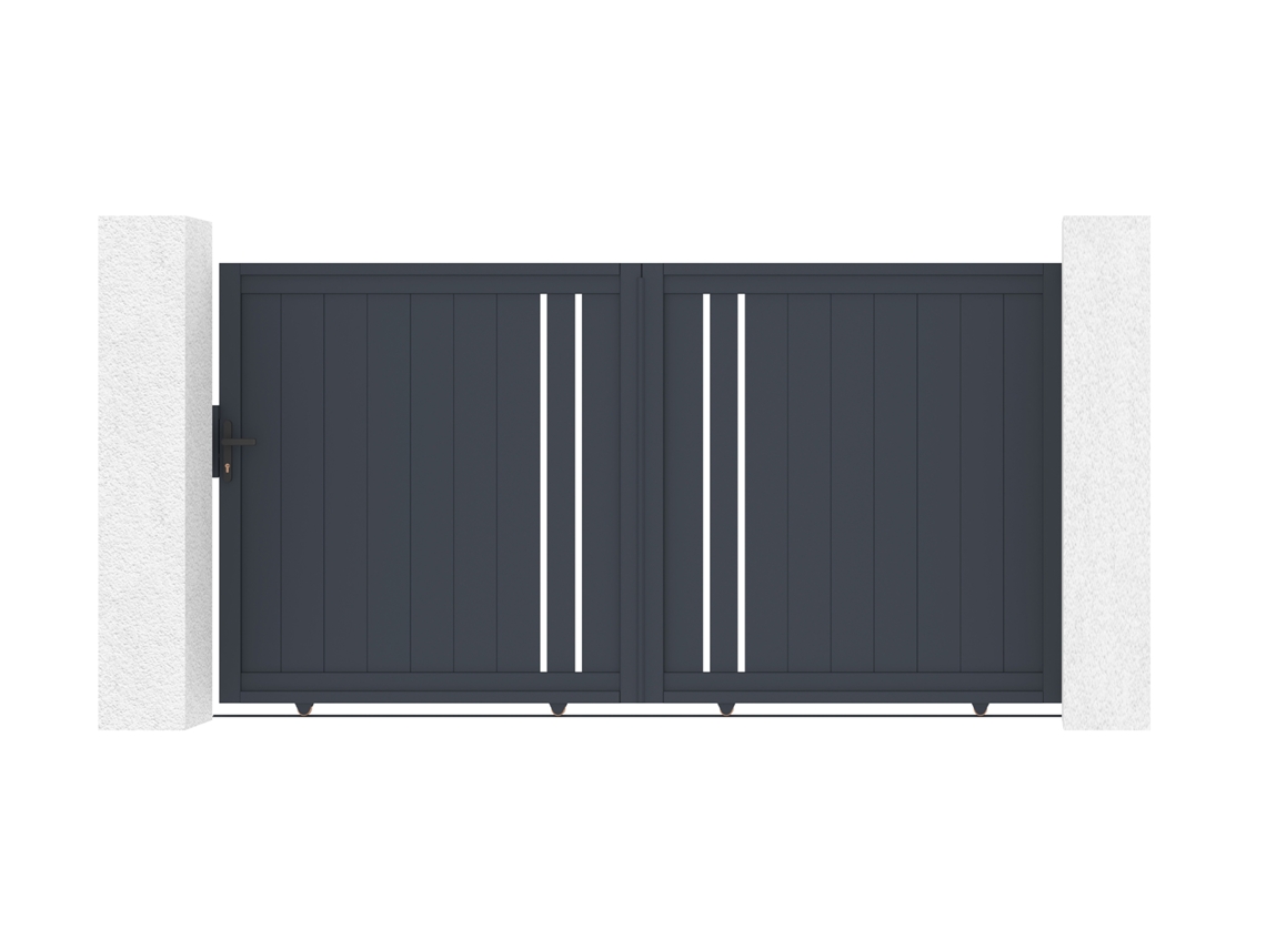 Puerta corredera de aluminio 3m giona H.160cm