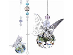 Bola de cristal prisma arcoíris para colgar en la ventana, jardín, decoración del hogar, mariposa, regalo - 30 mm