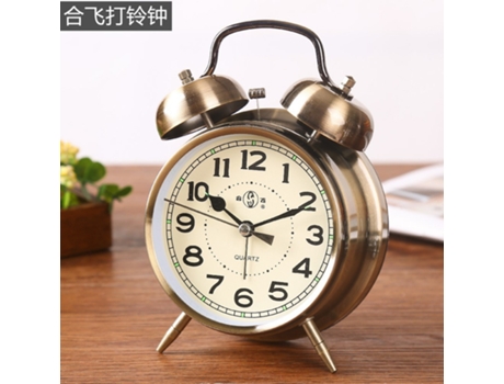 Despertador de reloj de escritorio silencioso vintage con reloj despertador de luz nocturna HHZ