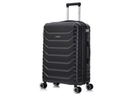 Maleta mediana extensible Abspc 66 x 45 x 27,50 cm (extendida 30 cm) | 82 l 90 l | 24 pulgadas | 23 kg con cerradura de combinación semirrígida, color negro Raykong
