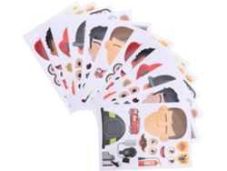 12 Hojas De Pegatinas De Bomberos Para Manualidades, Pegatinas Creativas Para Caras De Aficionados.