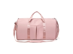 Mochila de Ginástica Esportiva para Mulher com Bolso Interno e Compartimento para Sapatos Rosa
