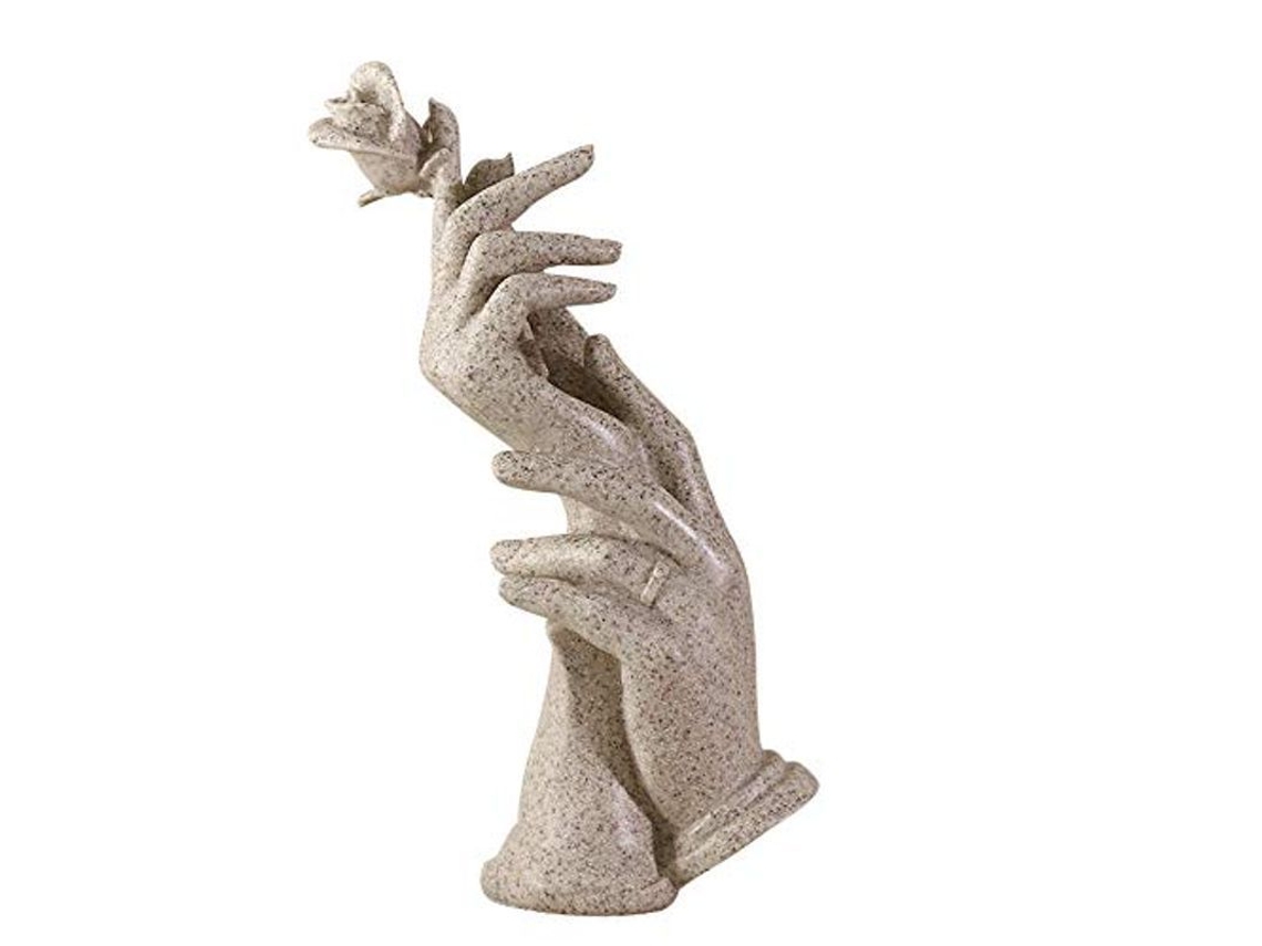 Adorno De Resina Linjou Manos Entrelazadas Regalo De Boda Para Parejas Gris