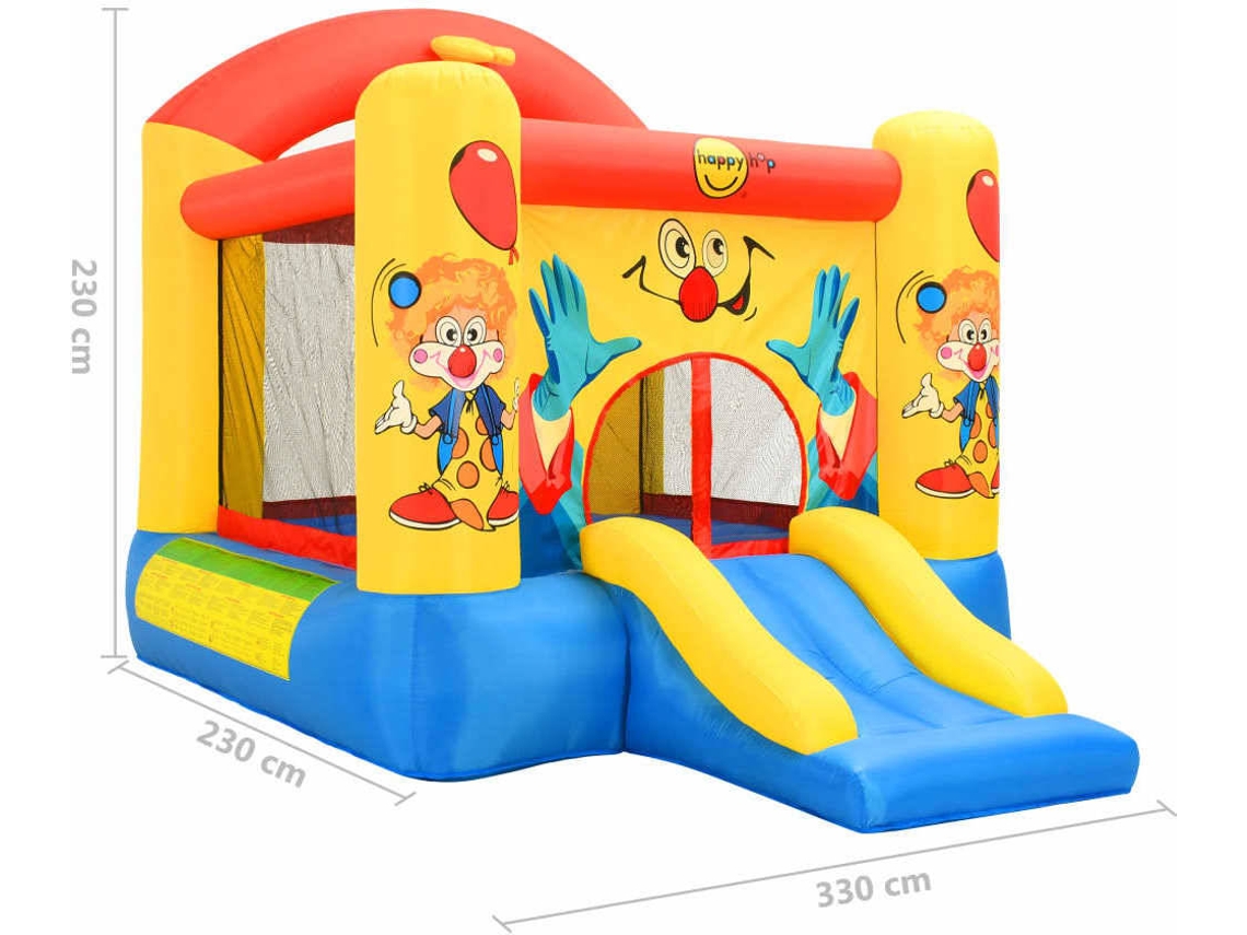 Happy Hop Castillo hinchable con tobogán 330x230x230 cm PVC