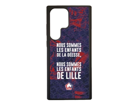Funda Móvil Ultra Oficial Lille Fc para Samsung Galaxy S23 Ultra PHONECASES3D Piel Sintética Negro