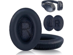 Almohadillas Para Auriculares Bose Qc35/25/15, De Piel Sintética Suave, Color Azul Oscuro.