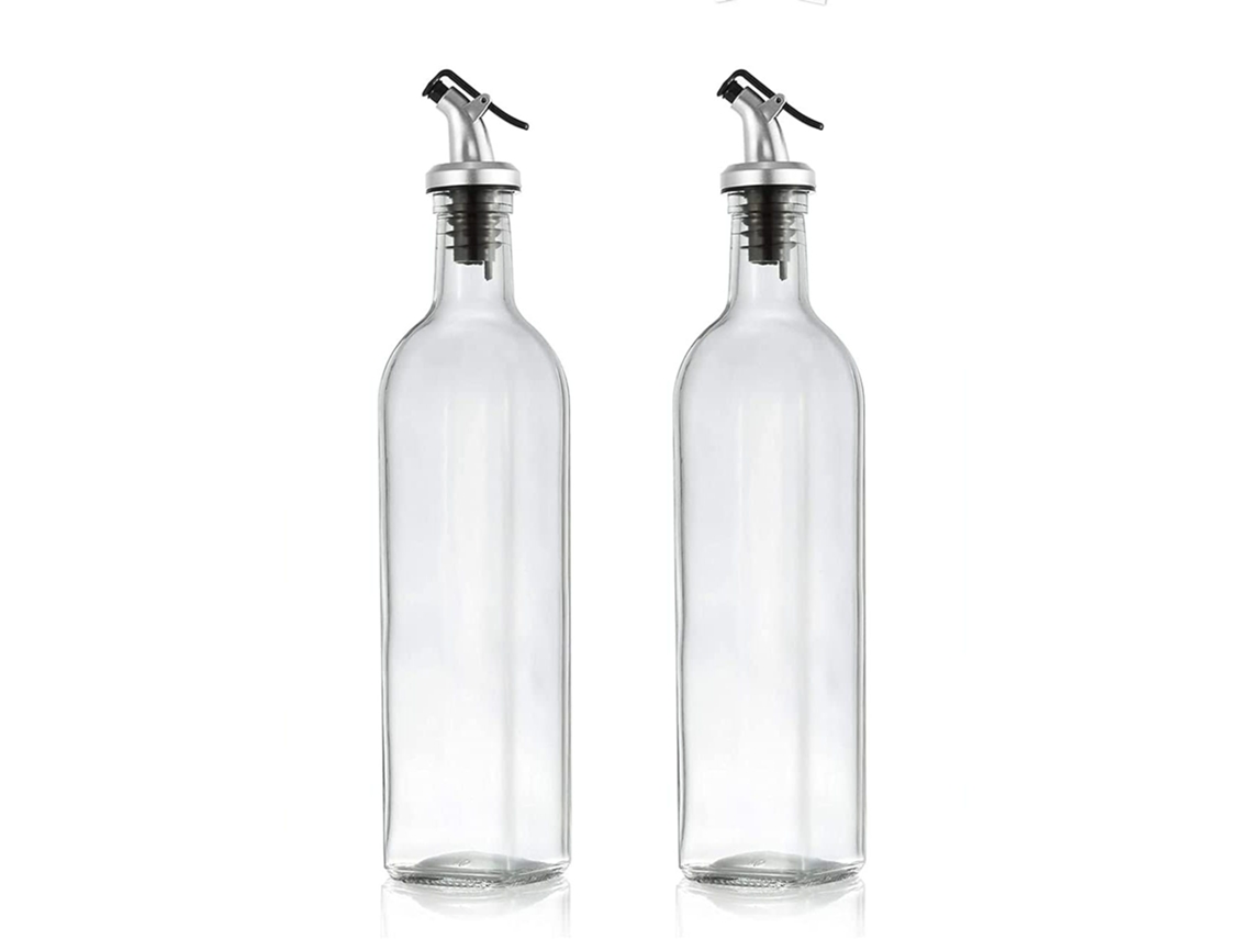 VVJIJILLY Dispenser De Azeite 2 Peças Conjunto De Garrafas Para Azeite E Vinagre 17 Oz Com Funil De Aço Inoxidável
