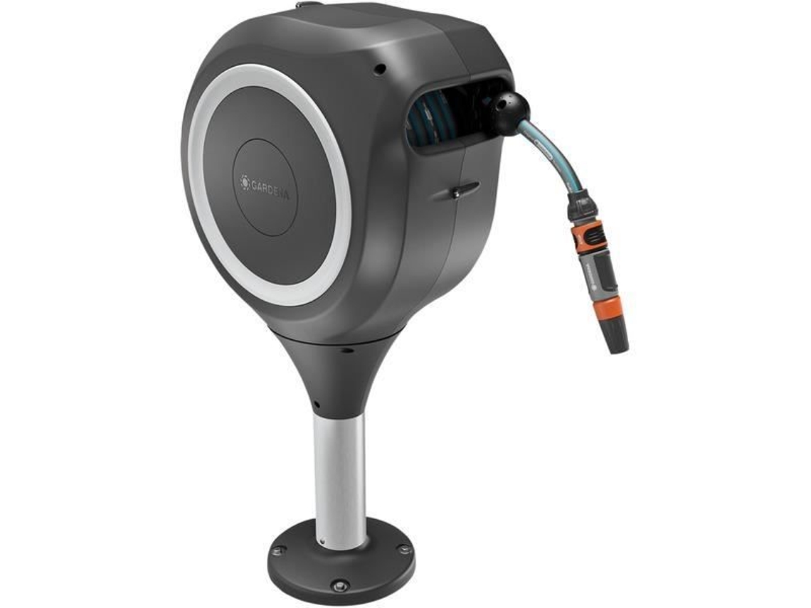 Enrollador Automático De Manguera Para Terraza GARDENA Rollup M Blanco Longitud 20 M Manguera 13 Mm
